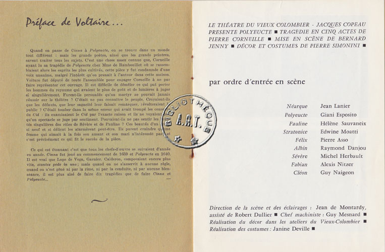 Les programmes de Théatre de l\